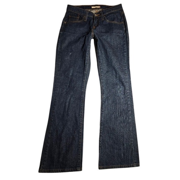 Levi's Denim - Levis Curvy Cut Dark Wash‎ Flare Jeans Womens 4 Medium Blue Denim 1176Stretch